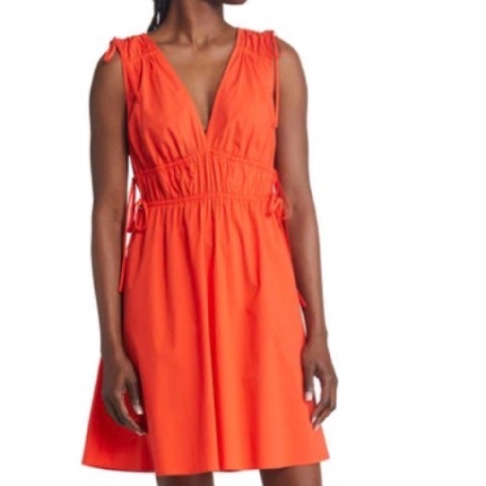 Rails Fay Sleeveless Cotton Red Orange Grenadine Dress Size L